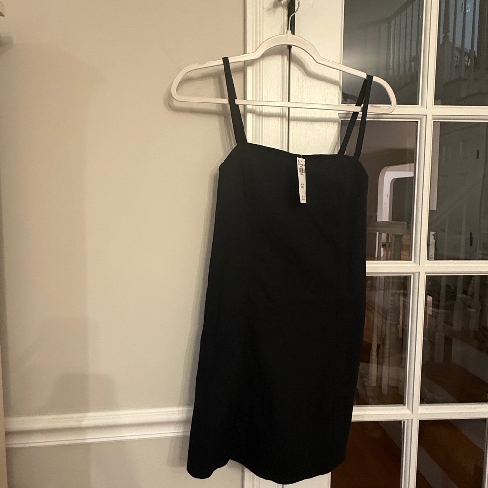 Abercrombie & Fitch Black Spaghetti Strap Mini Dress Square Neck NWT XS